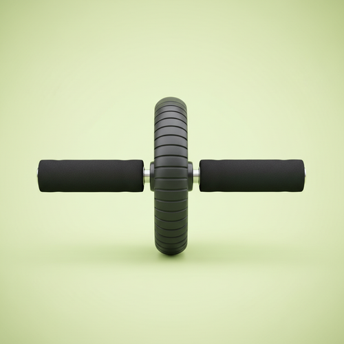 make an ab roller wheel that looks like the most ones with a light green background